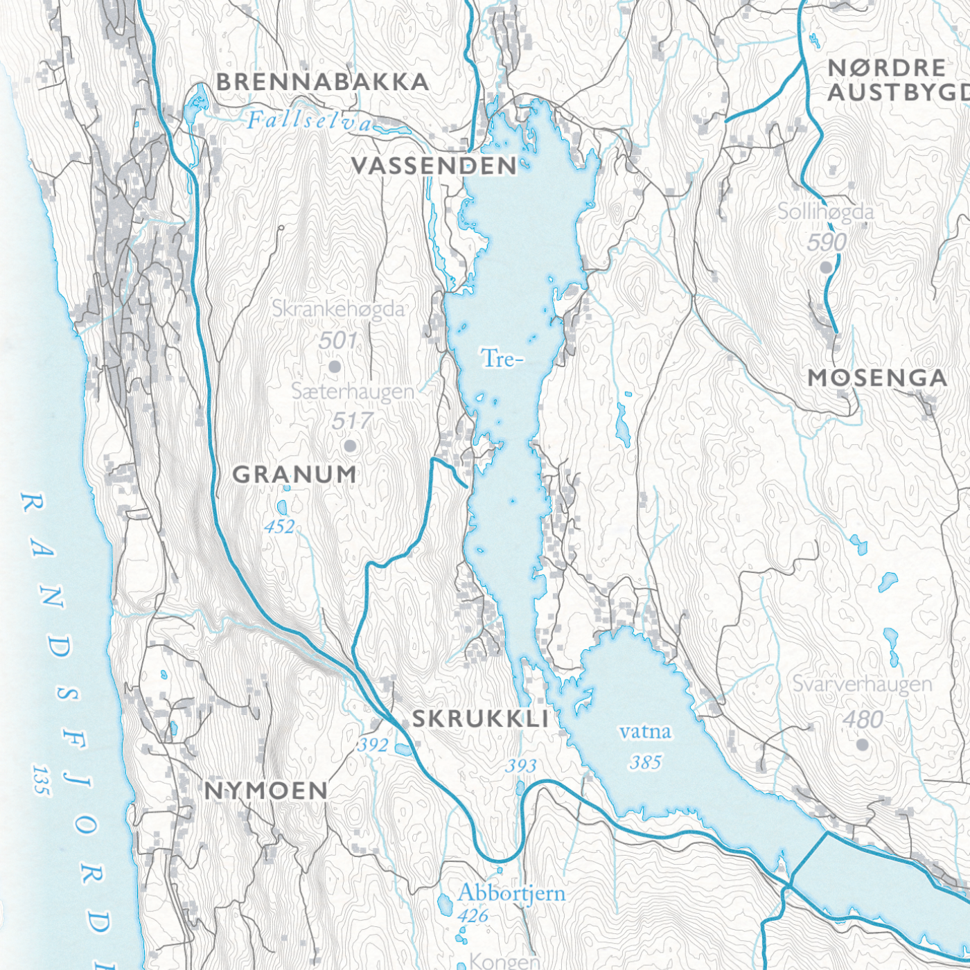 Skikart Gjøvikmarka og Vardalsåsen