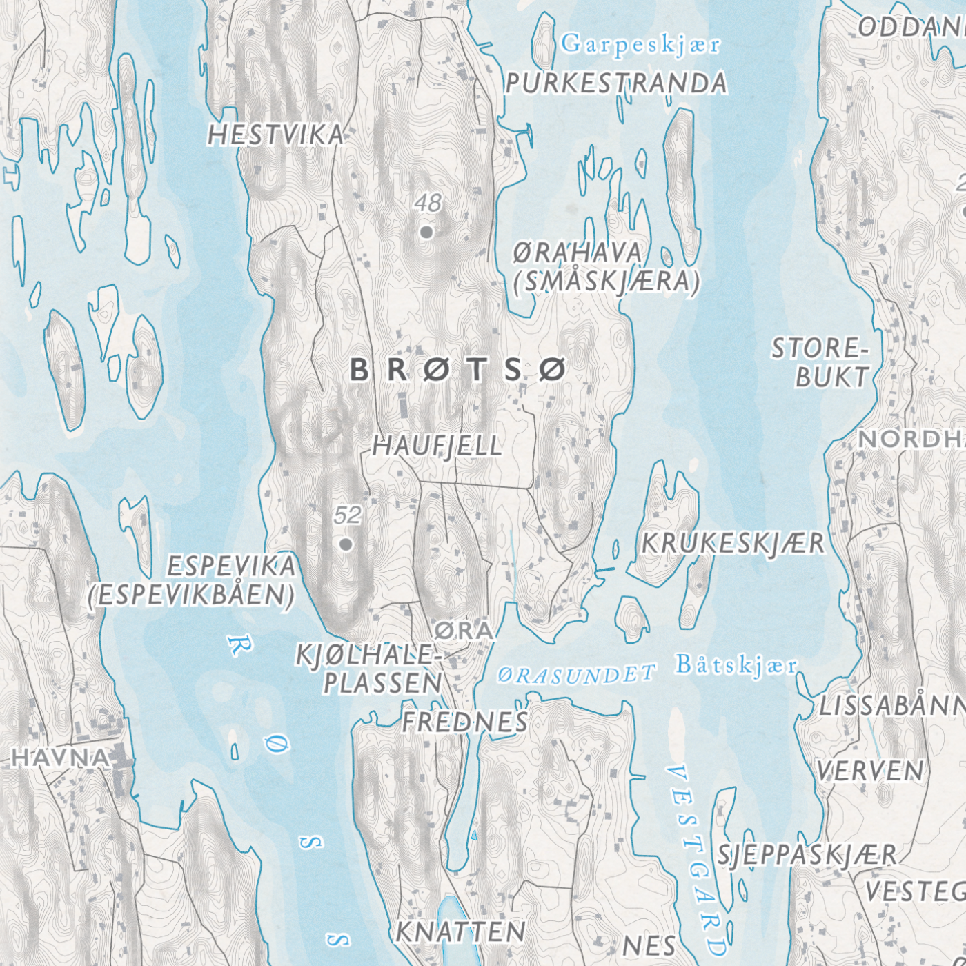 Historisk skjærgårdskart Hvasser