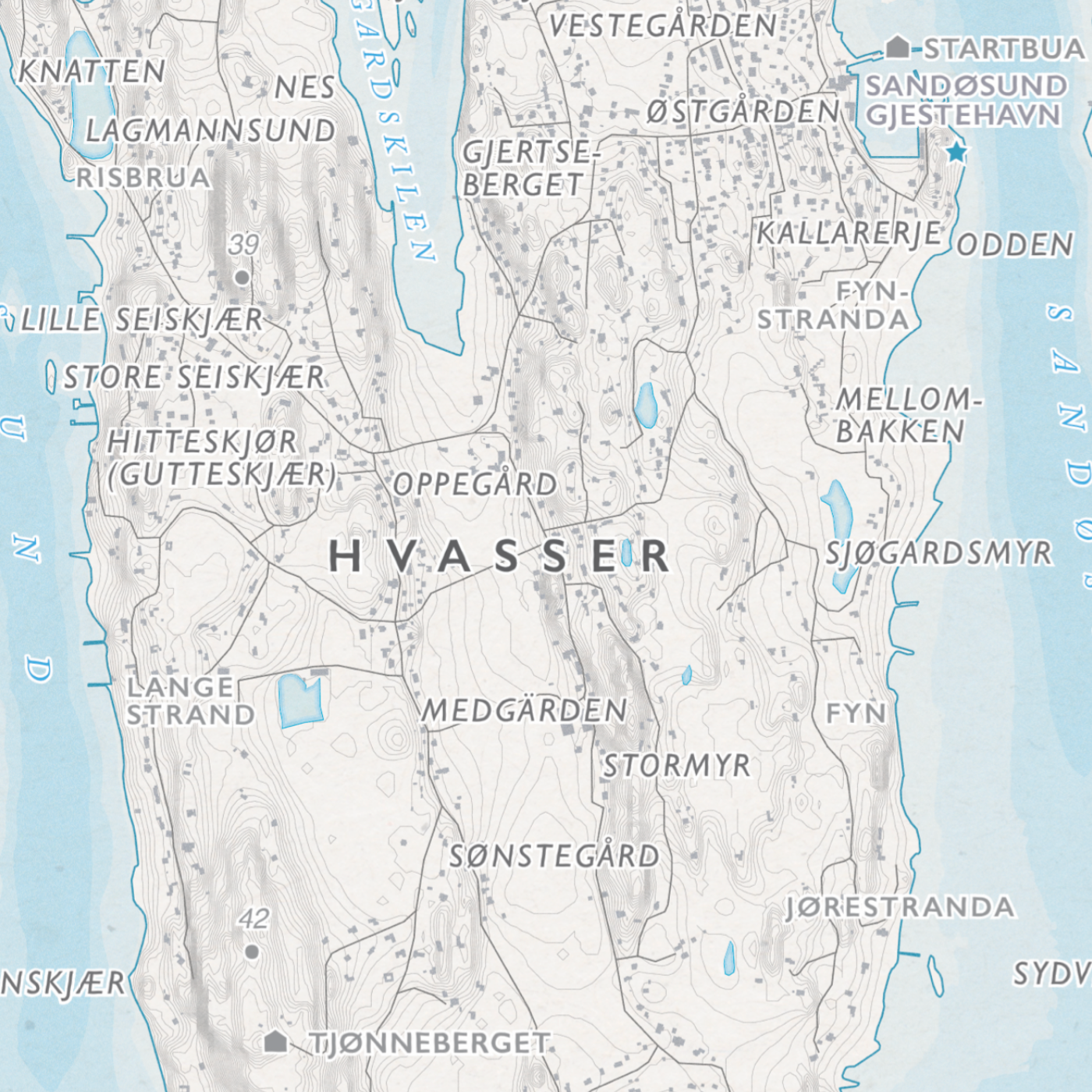 Historisk skjærgårdskart Hvasser