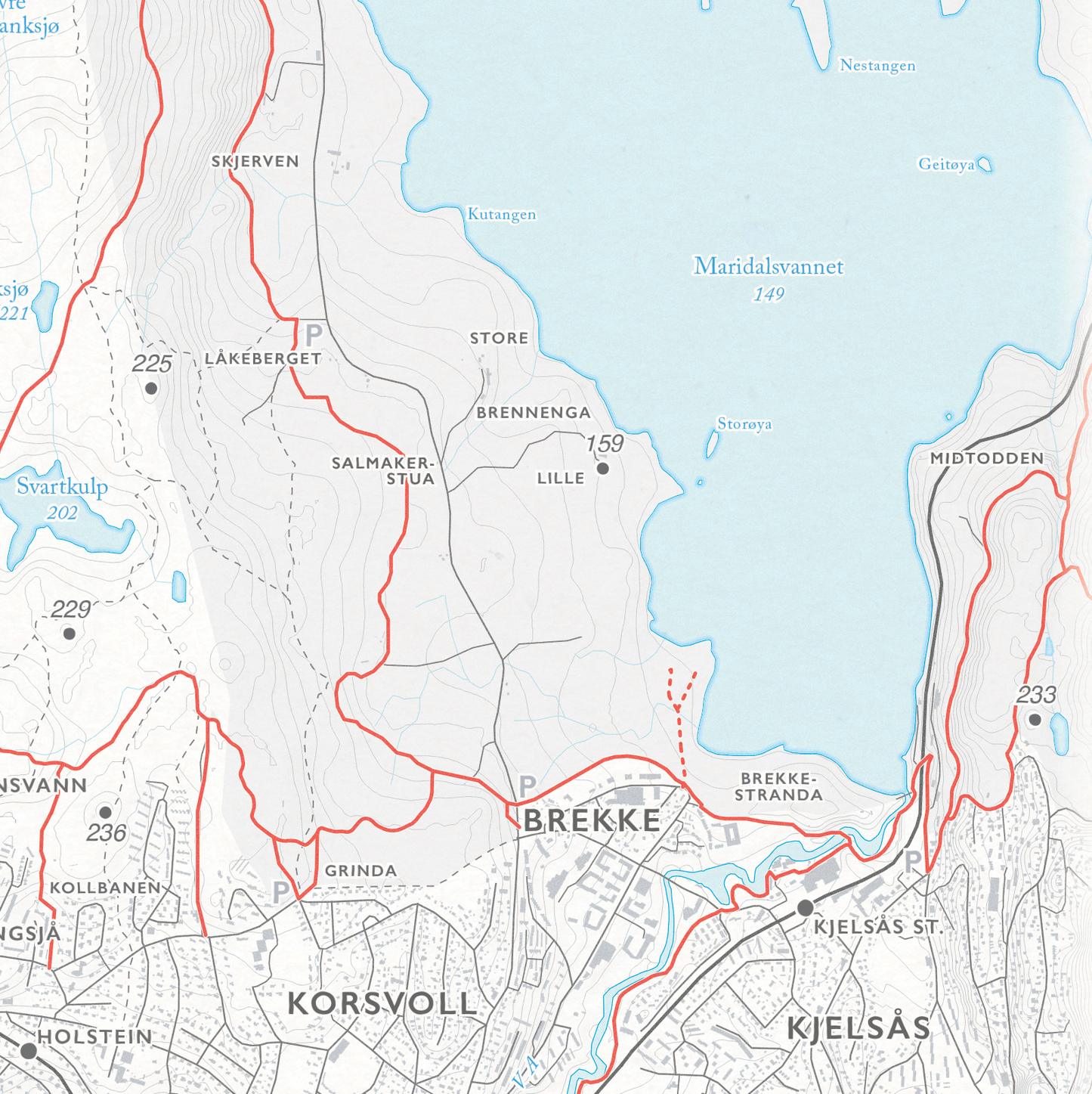 Sykkelkart Oslo Nordmarka Sør