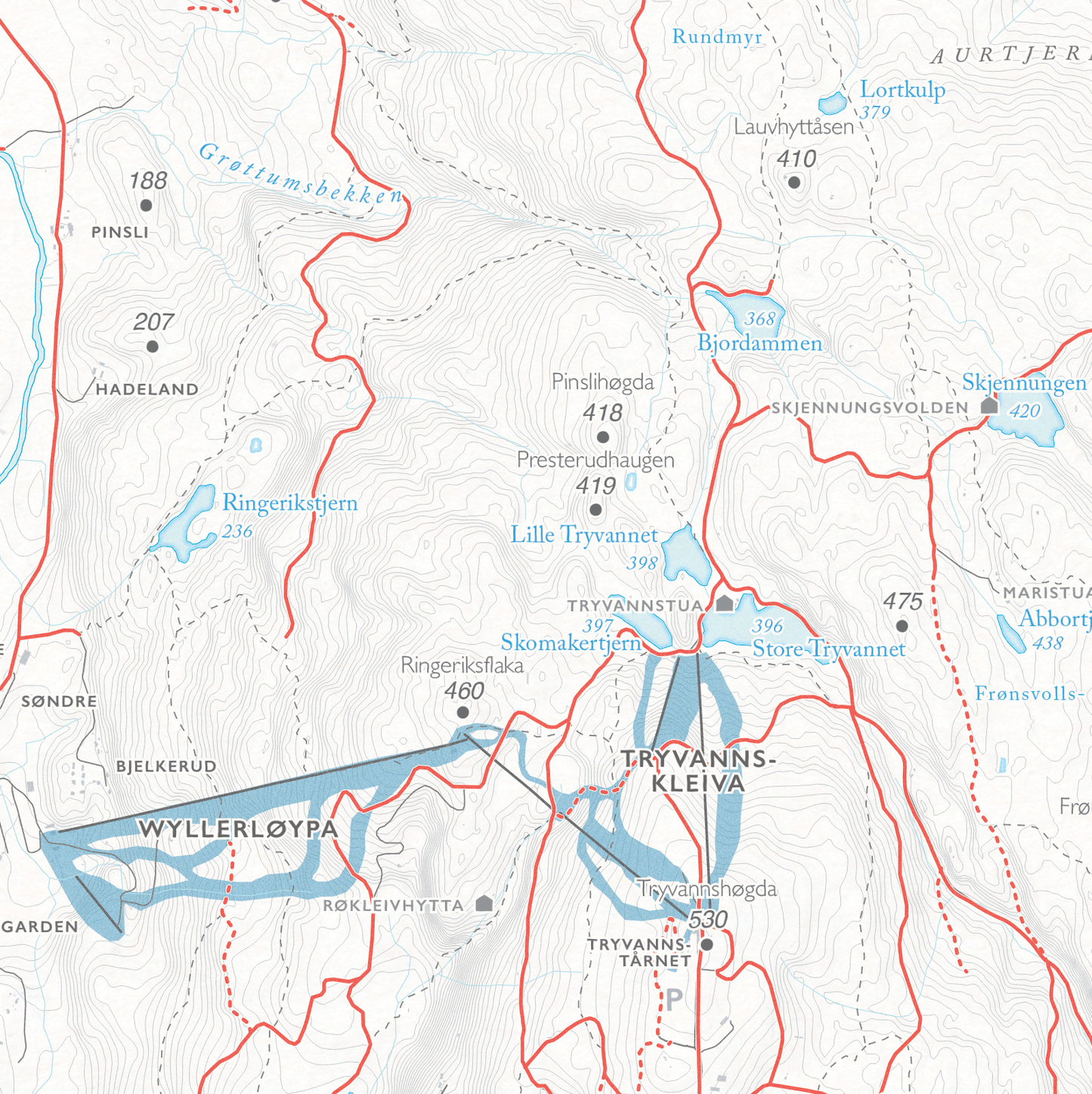 Sykkelkart Oslo Nordmarka Sør