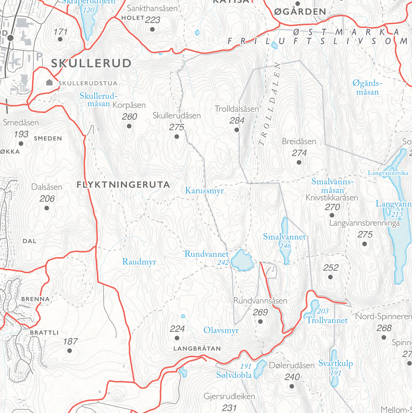 Sykkelkart Oslo Østmarka Nord