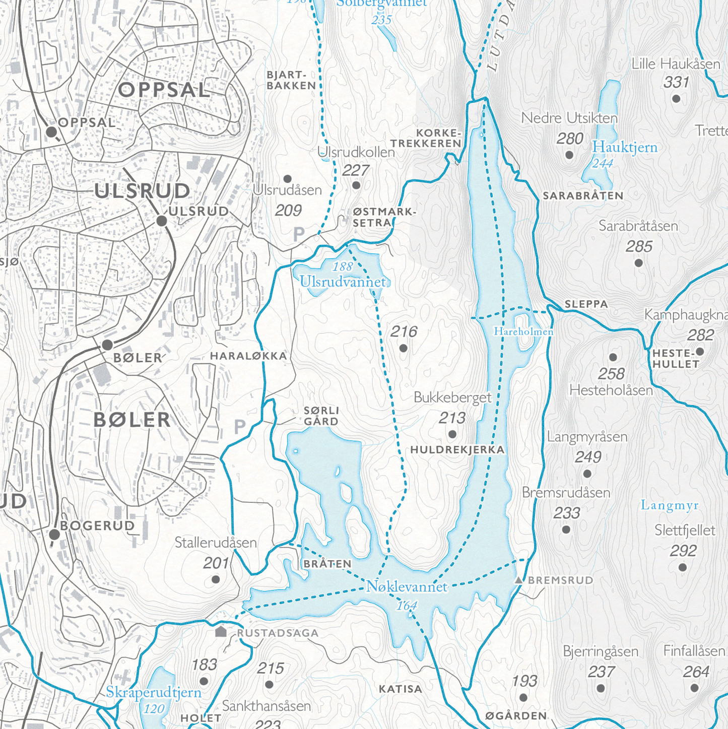 Skikart Oslo Østmarka Nord