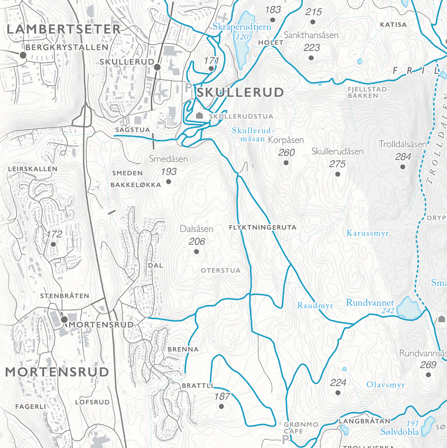 Skikart Oslo Østmarka Nord