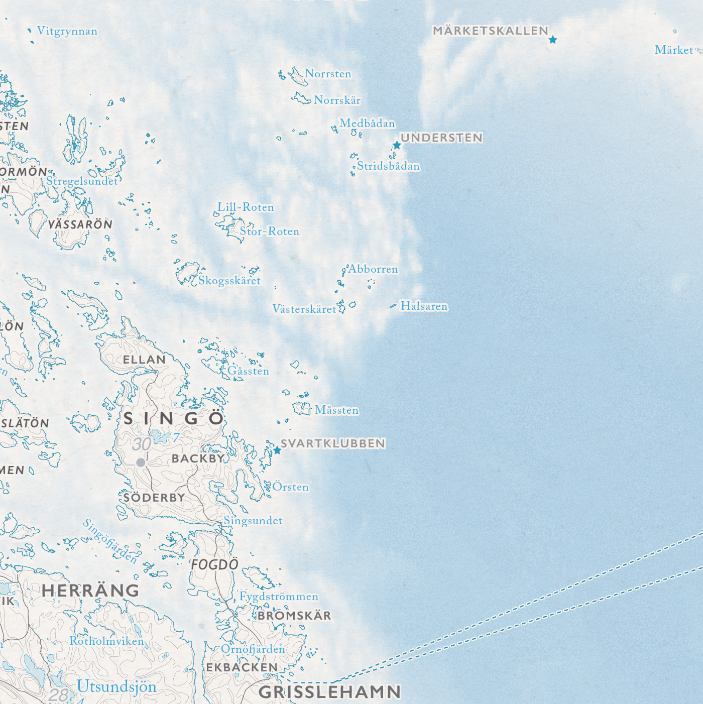 Skjærgårdskart Roslagen