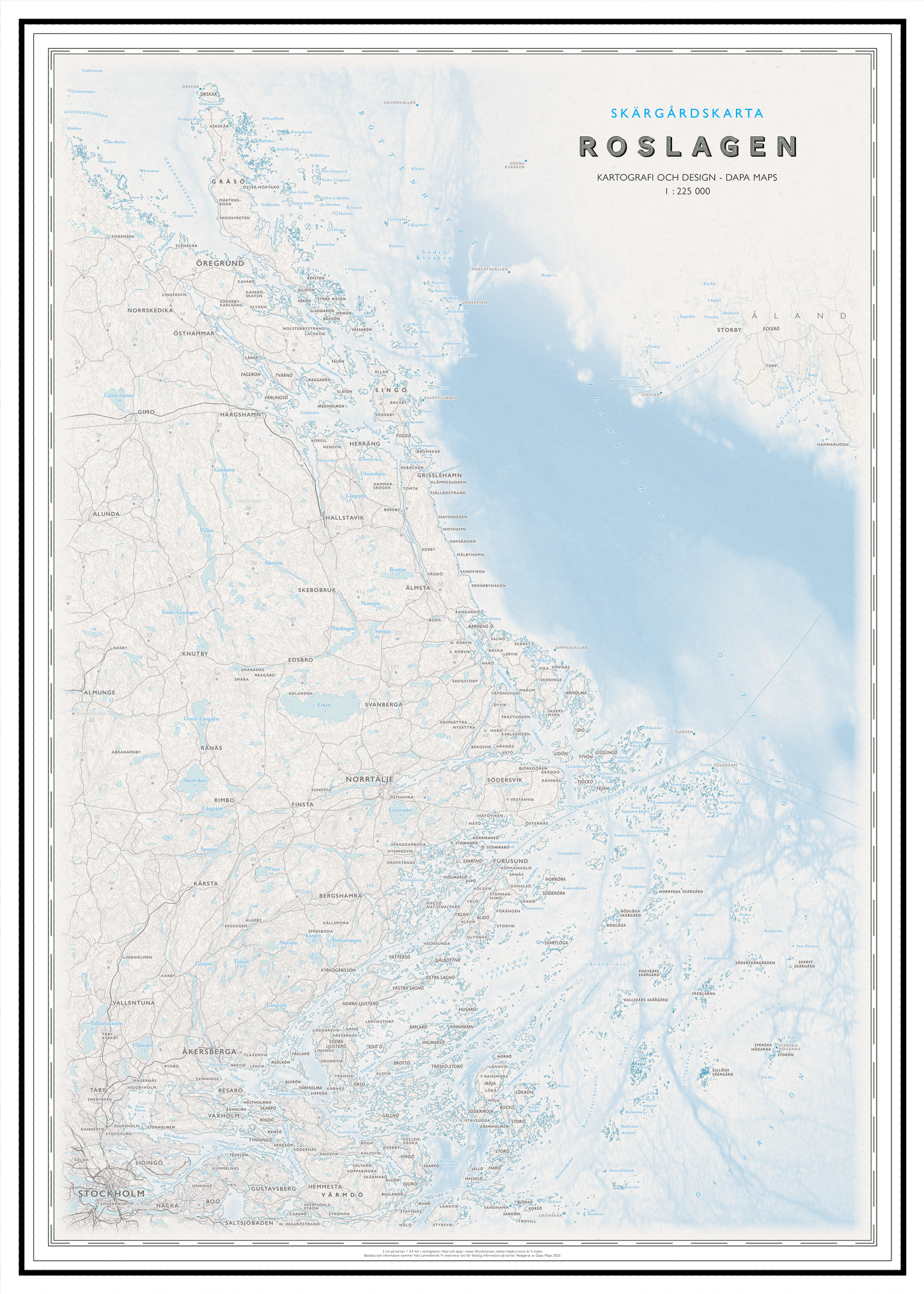 Skjærgårdskart Roslagen