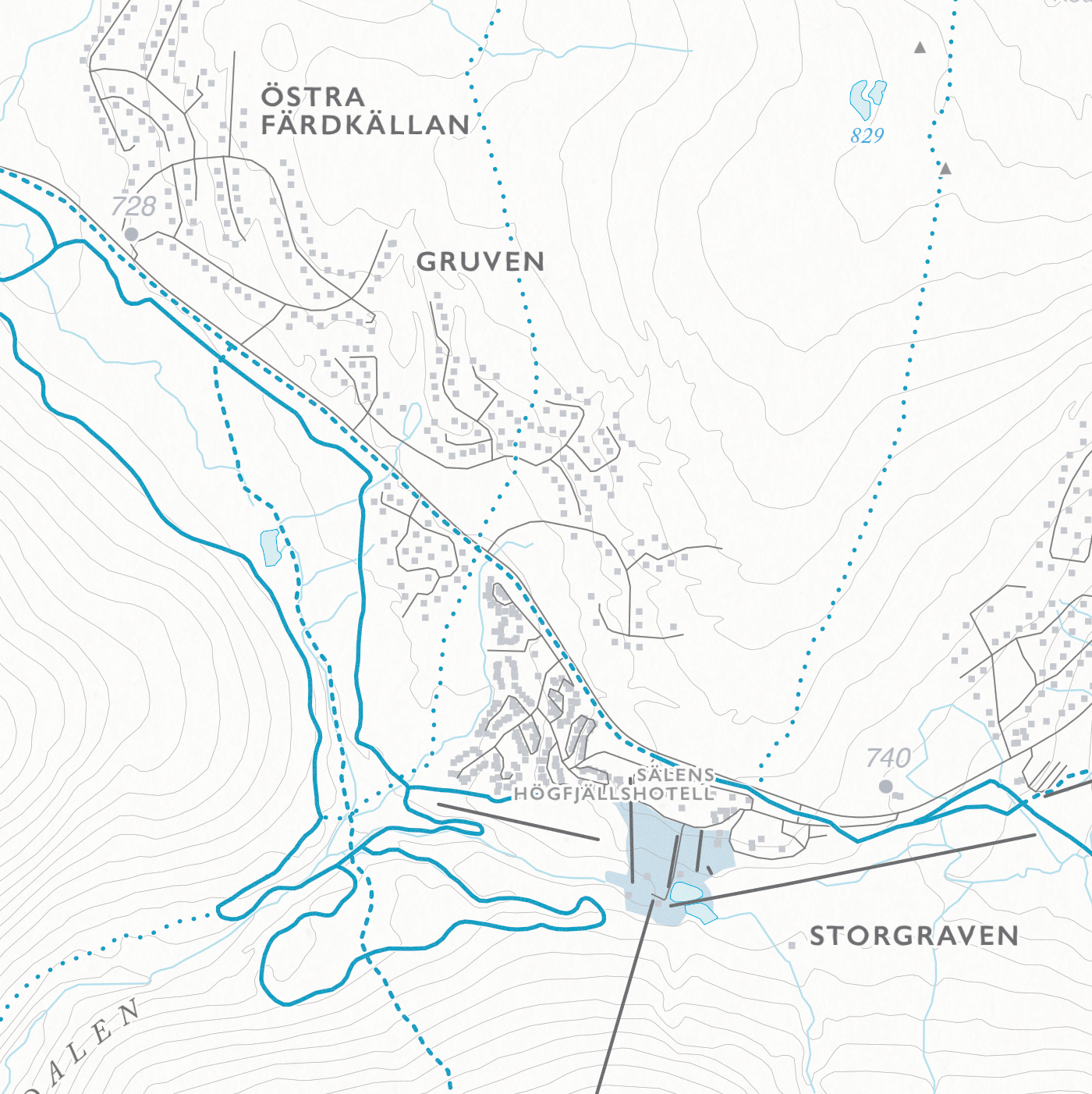 Skikart Sälen - Lindvallen - Tandådalen