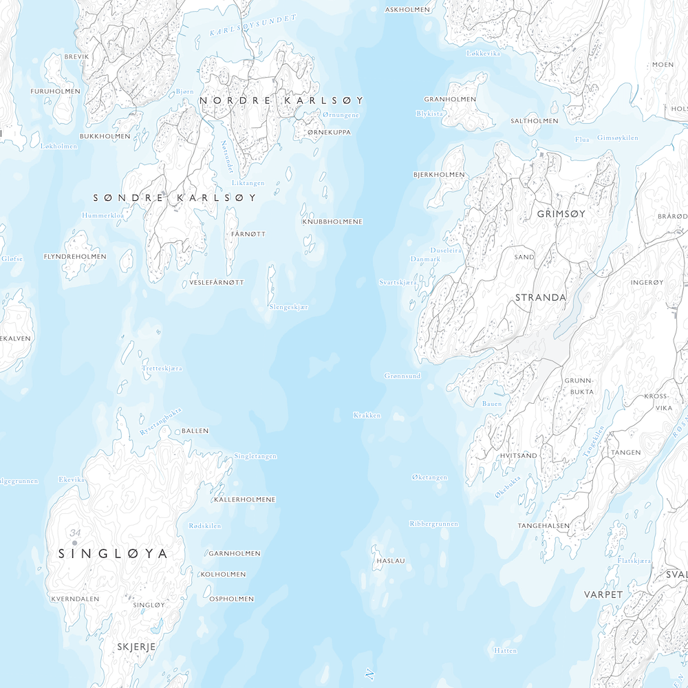 Skjærgårdskart Skjebergkilen