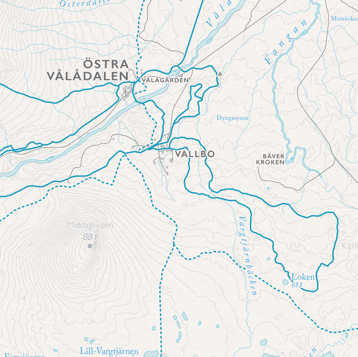 Skikart Södra Årefjällen