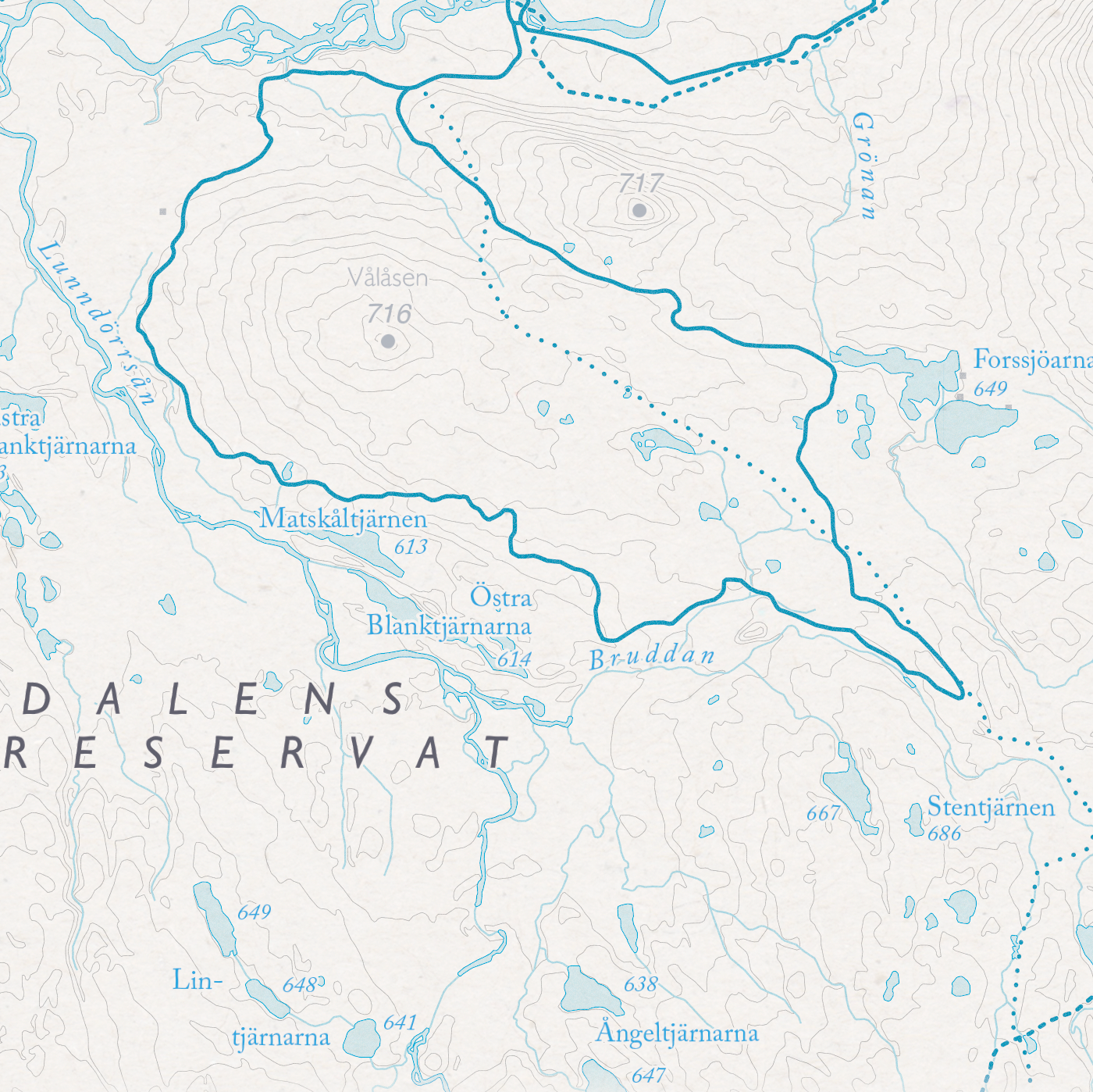 Skikart Södra Årefjällen