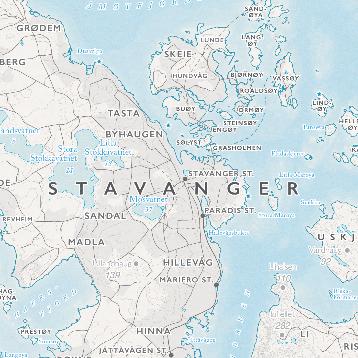 Skjærgårdskart Stavanger