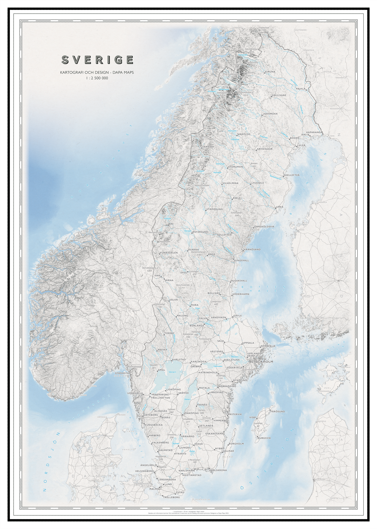 Kart over Sverige