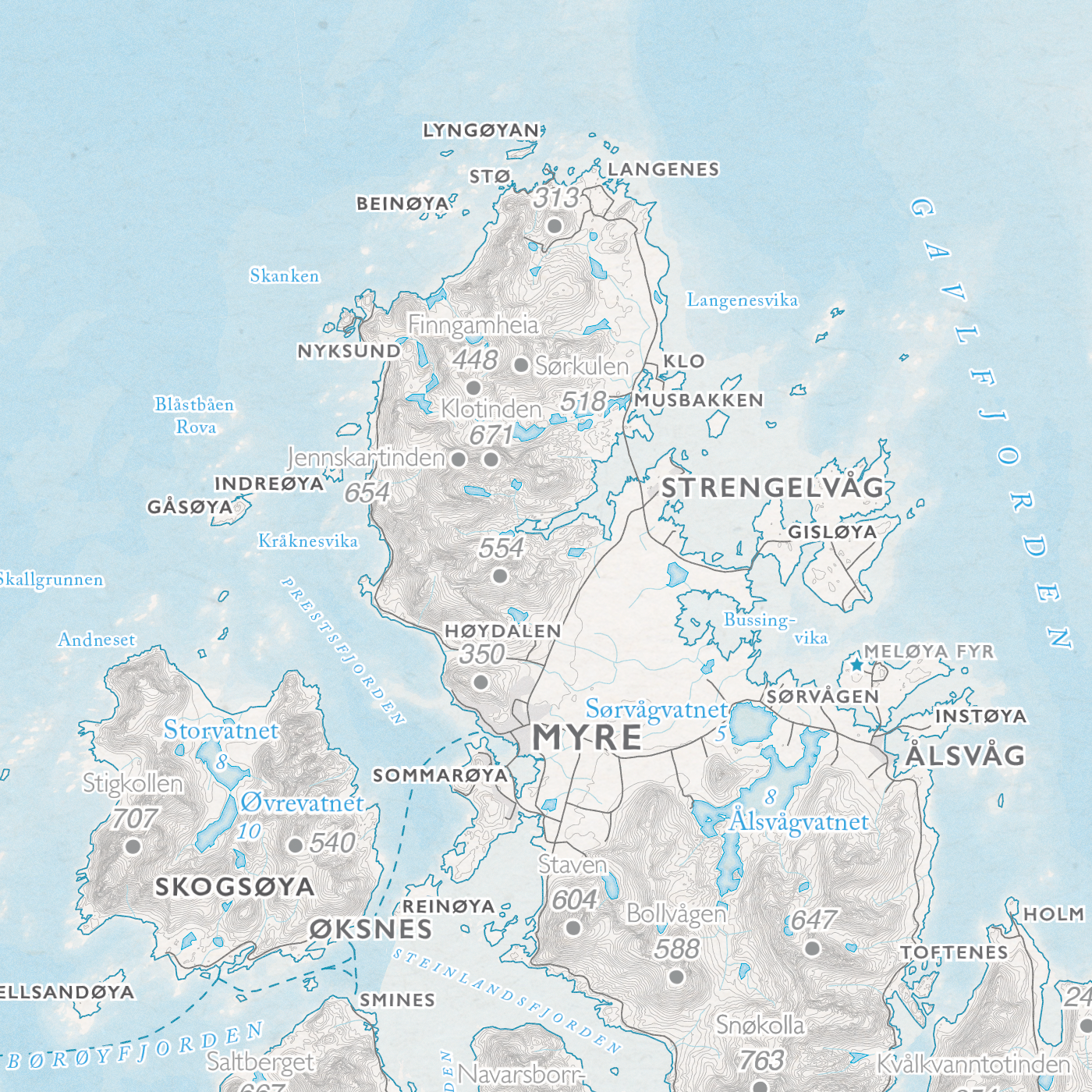 Kystkart Vesterålen