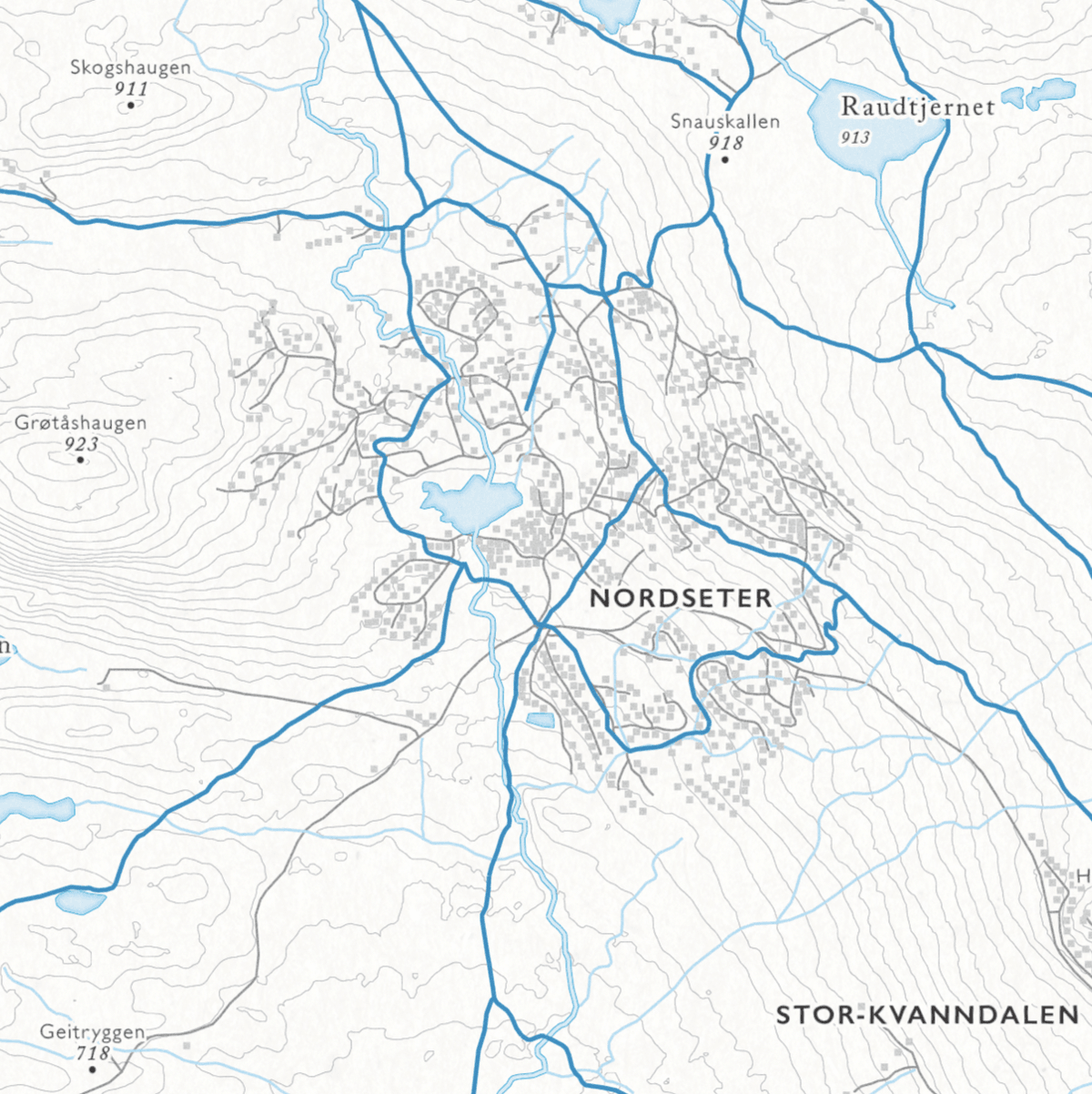 Skikart Sjusjøen (50x70 cm) - Dapa Maps