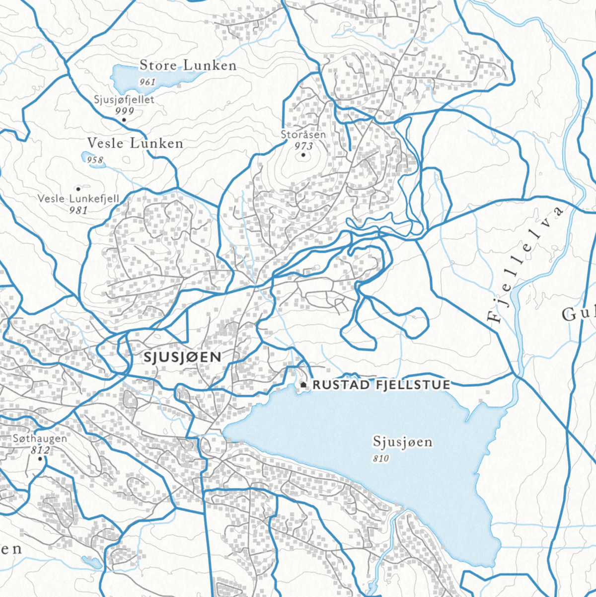 Skikart Sjusjøen (50x70 cm) - Dapa Maps