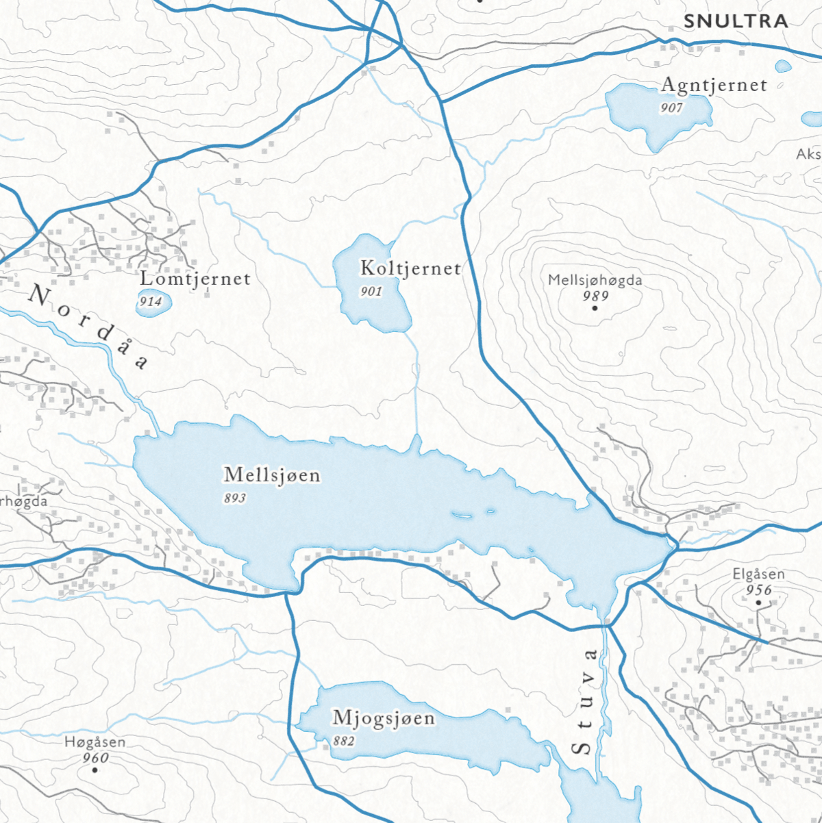 Skikart Sjusjøen (50x70 cm) - Dapa Maps