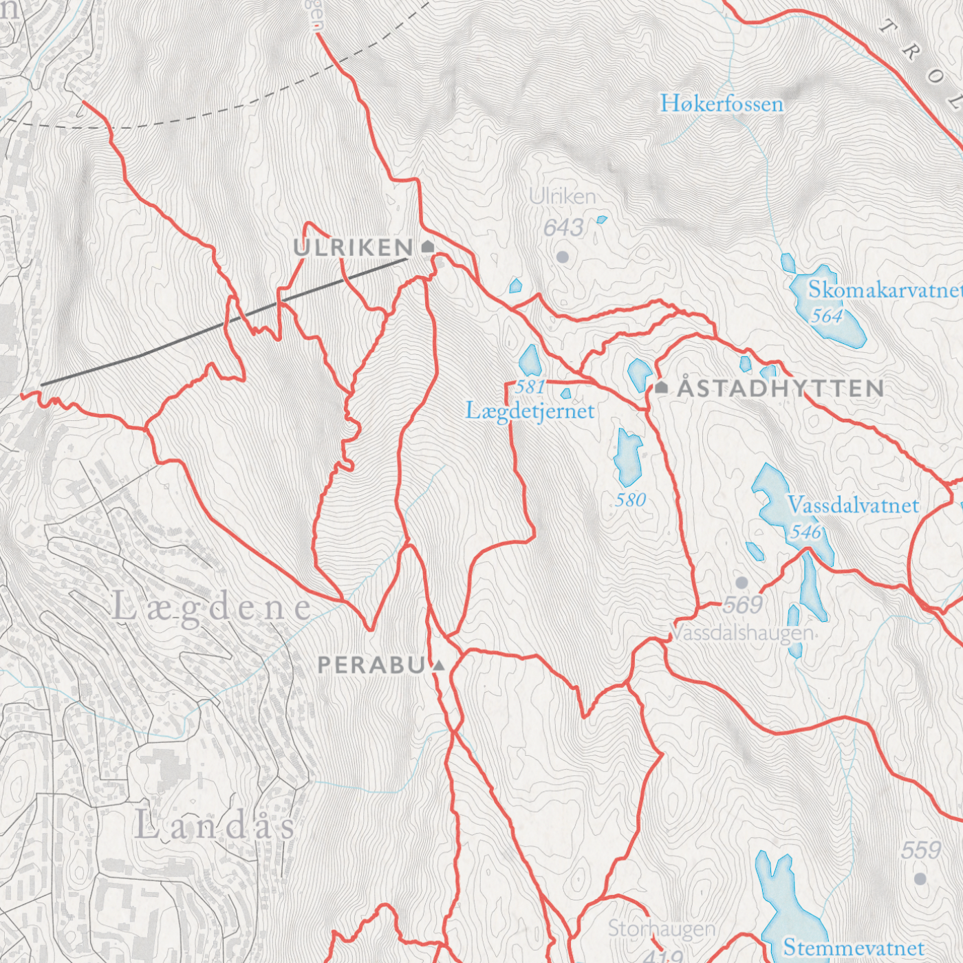 Fjellkart Bergen