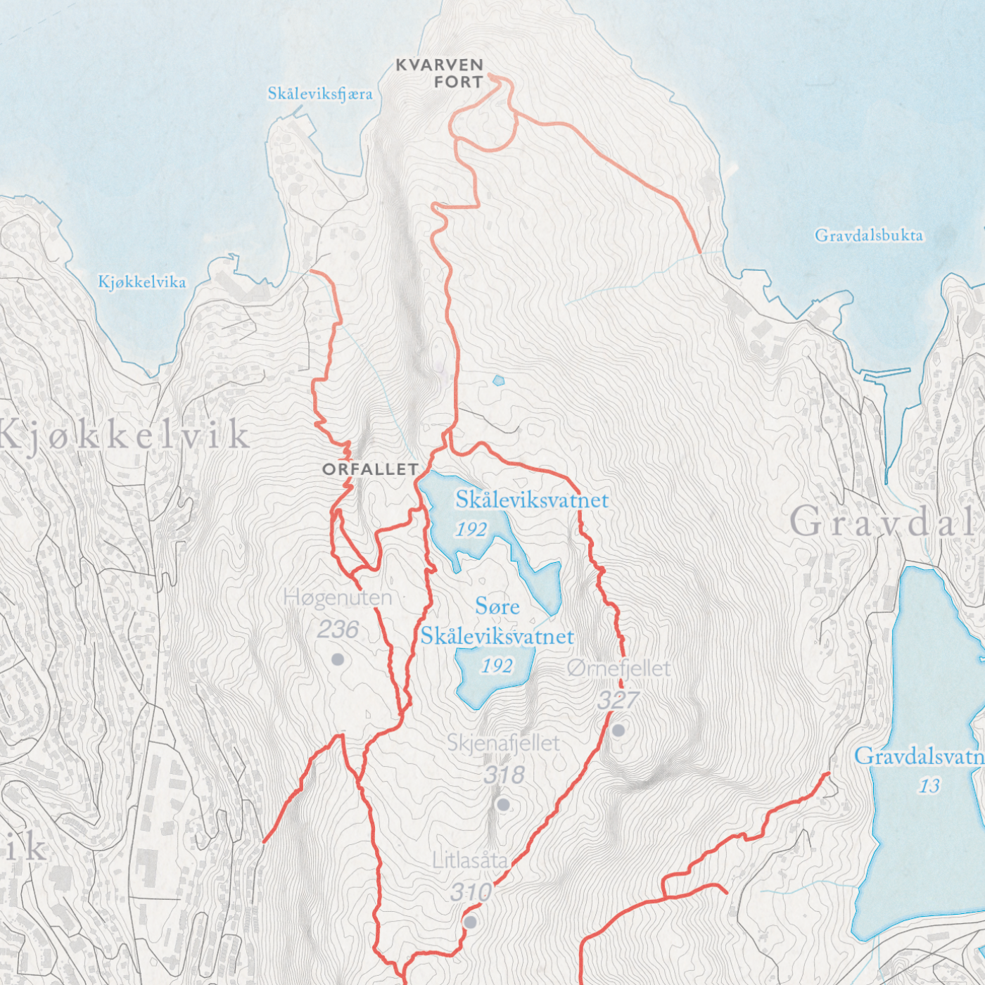 Fjellkart Bergen
