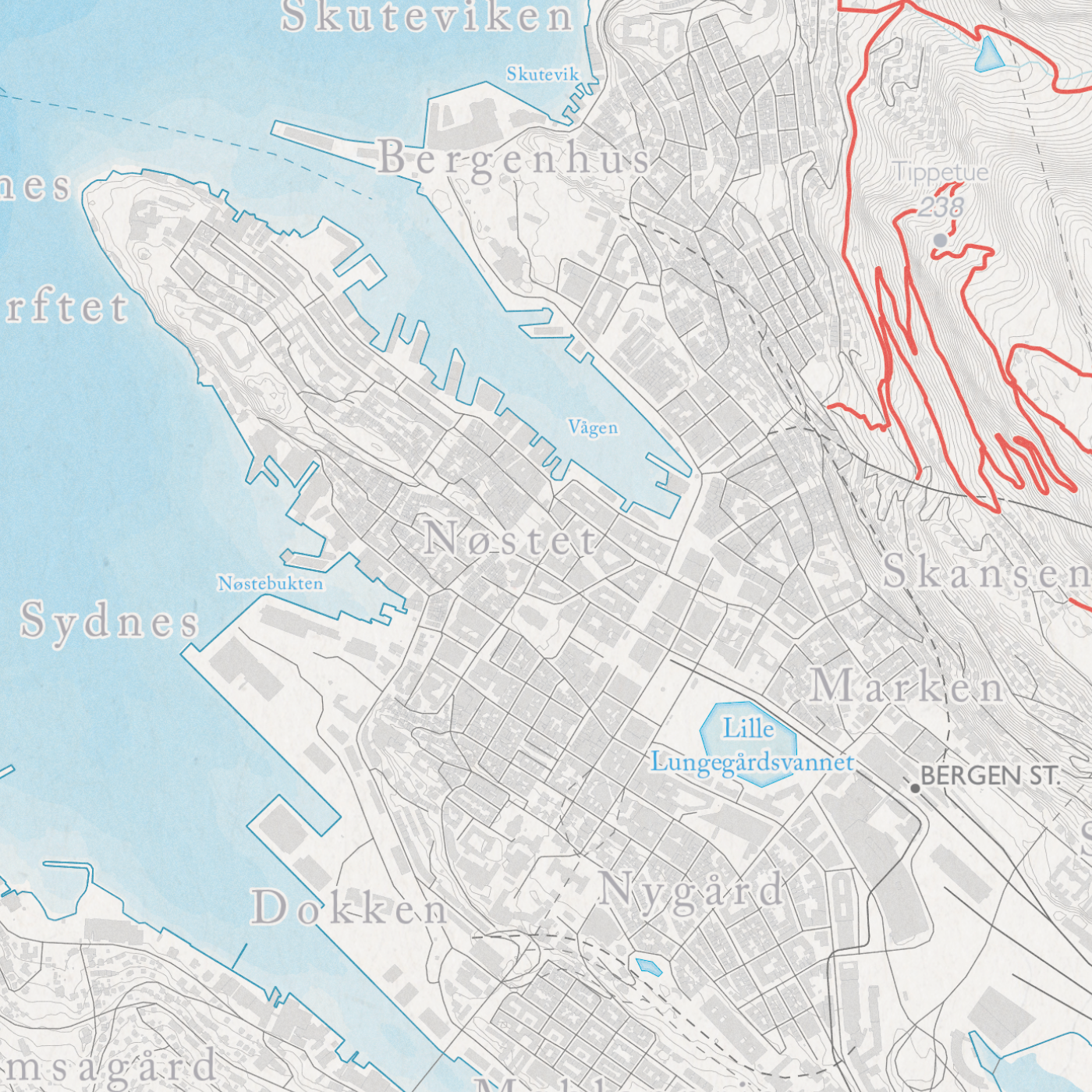 Fjellkart Bergen