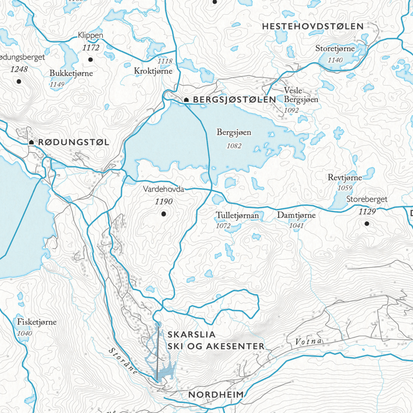 Skikart Bergsjøområdet