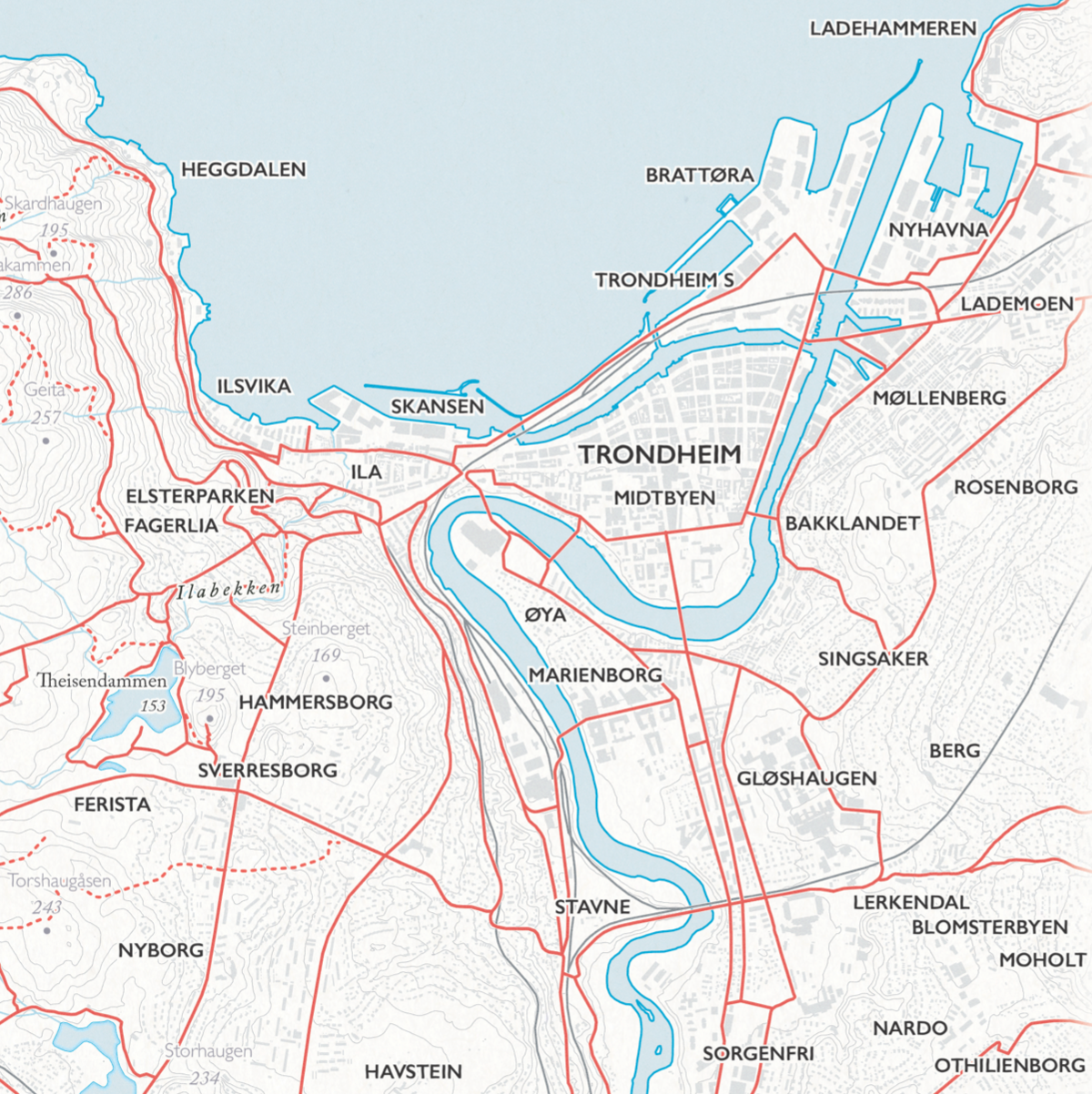 Sykkelkart Trondheim Bymarka