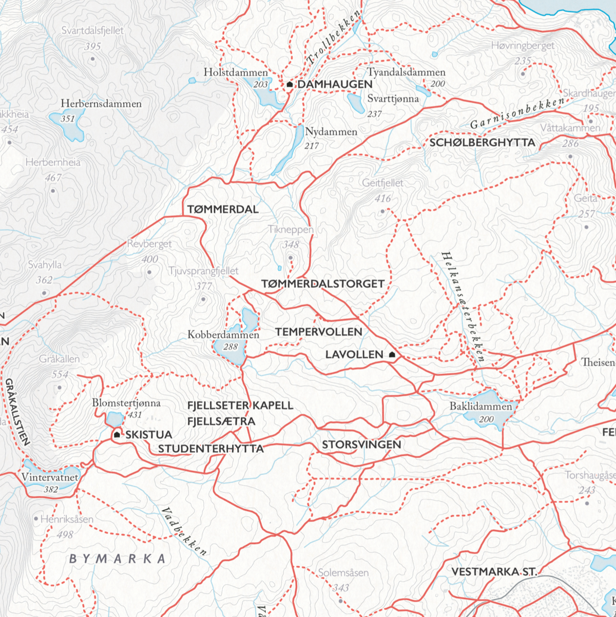 Sykkelkart Trondheim Bymarka