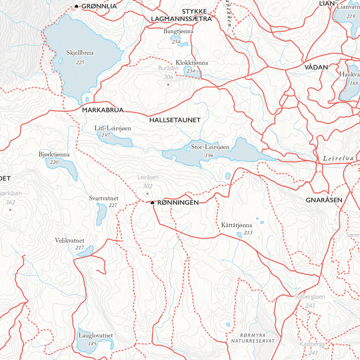 Sykkelkart Trondheim Bymarka