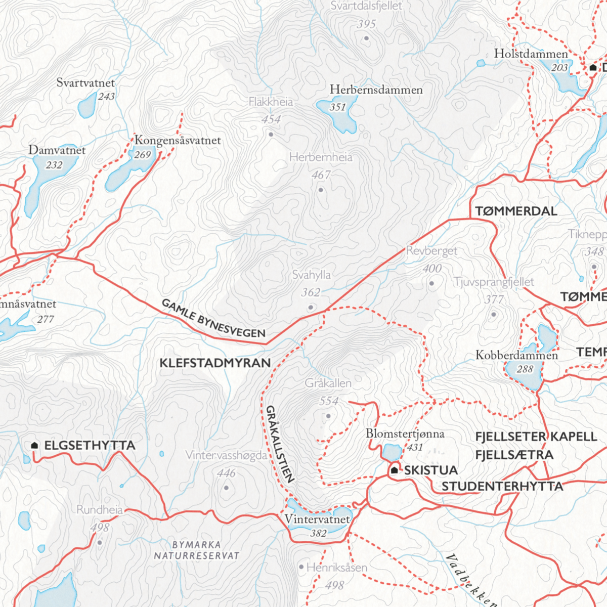 Sykkelkart Trondheim Bymarka