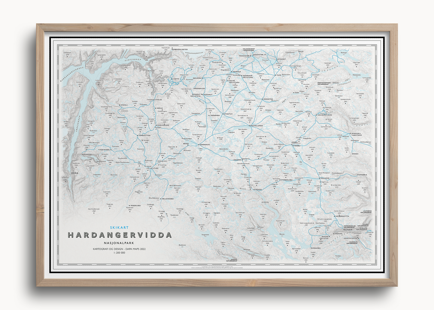Skikart Hardangervidda