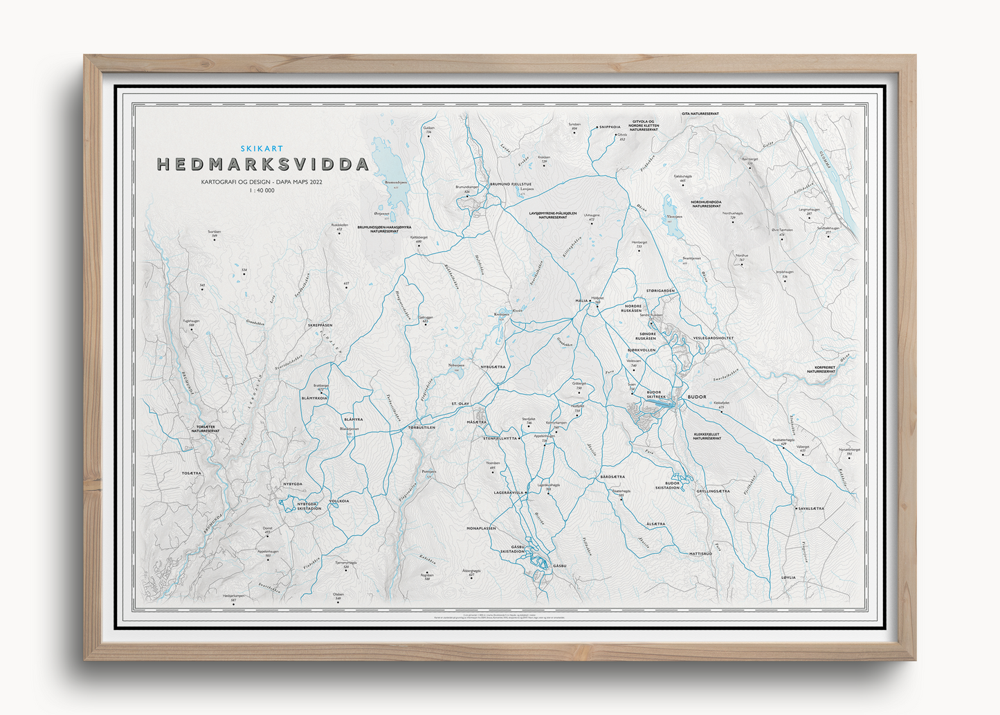 Skikart Hedmarksvidda