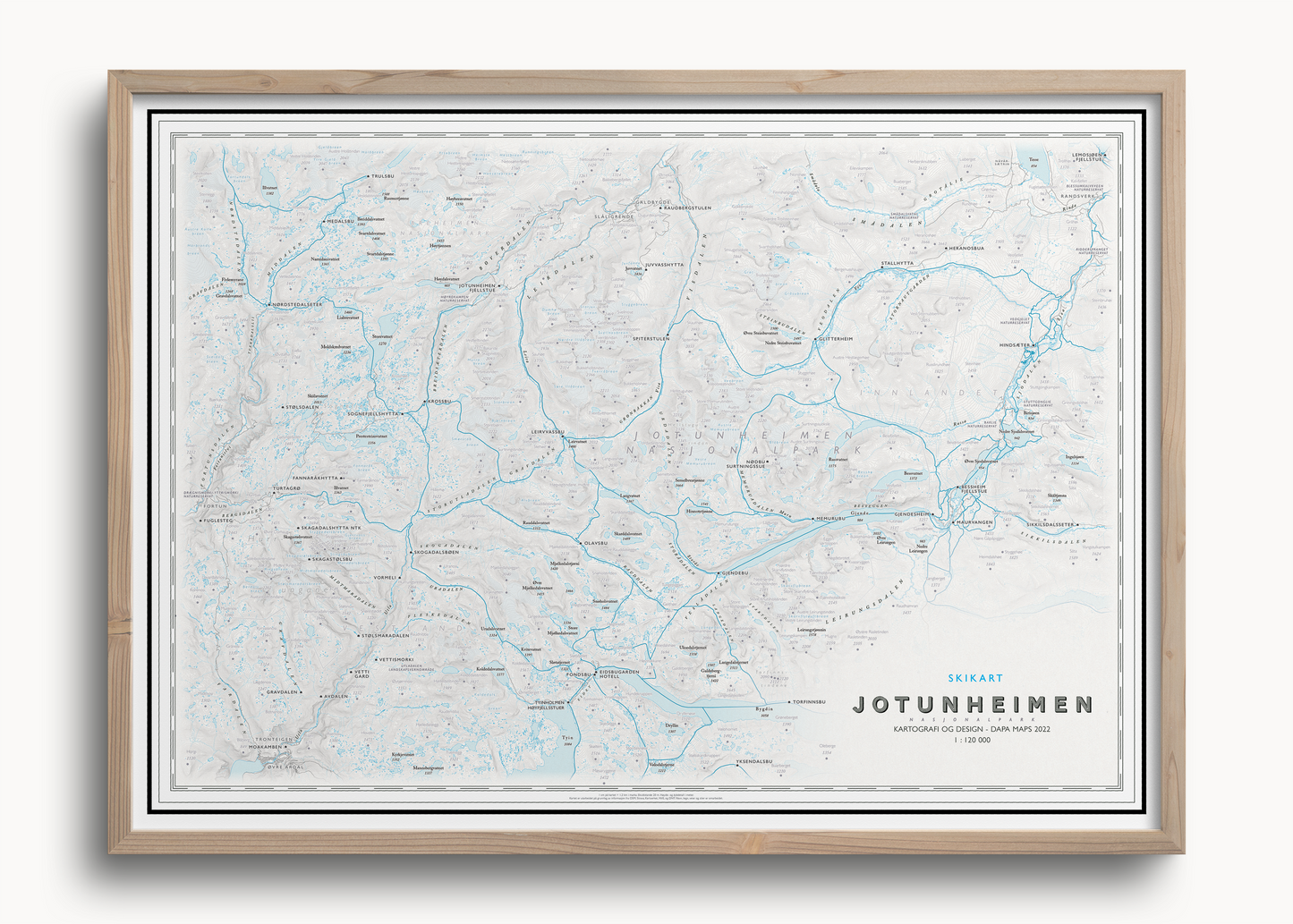 Skikart Jotunheimen