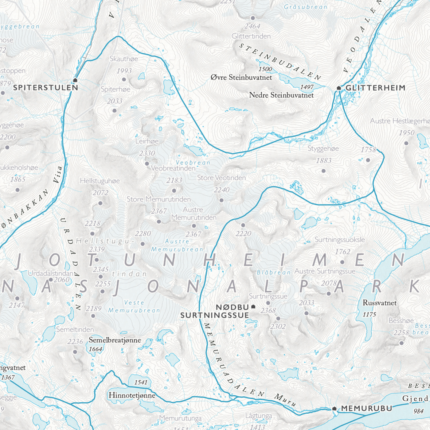Skikart Jotunheimen