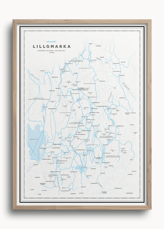 Skikart Lillomarka (50x70 cm) - Dapa Maps