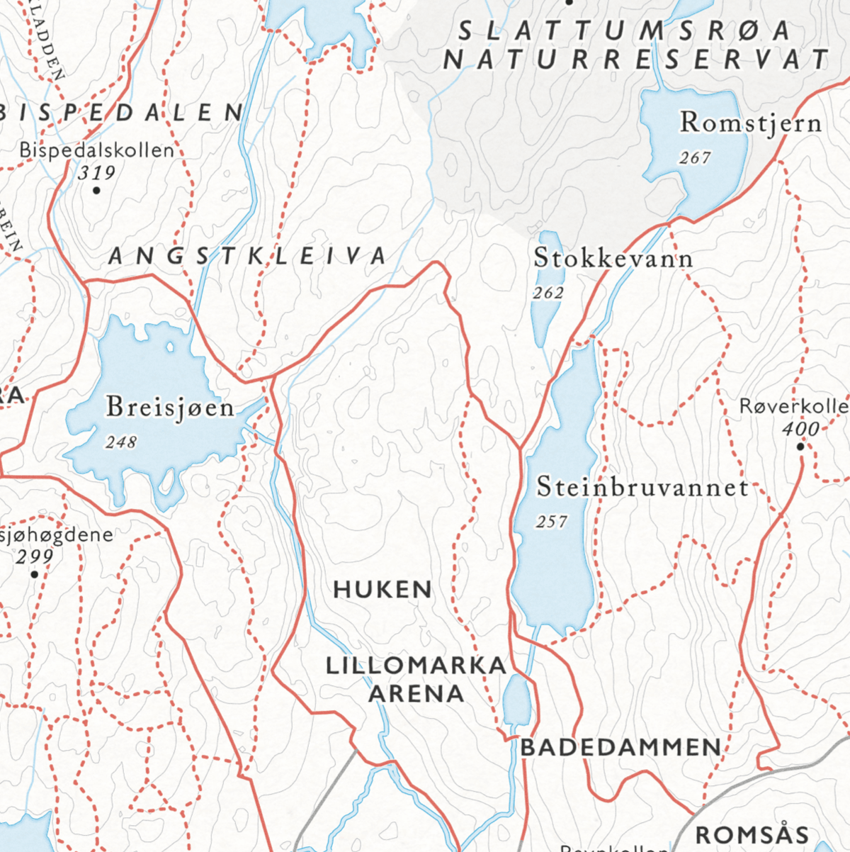 Sykkelkart Lillomarka (50x70 cm) - Dapa Maps