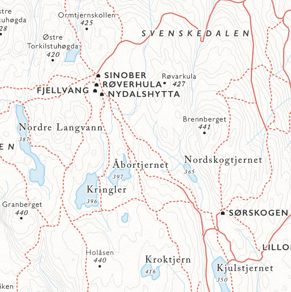 Sykkelkart Lillomarka (50x70 cm) - Dapa Maps