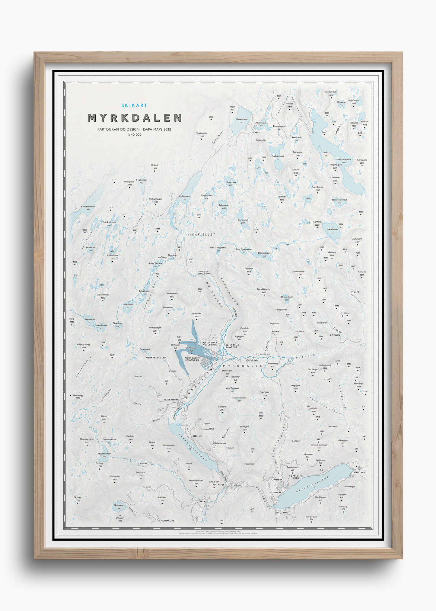 Skikart Myrkdalen