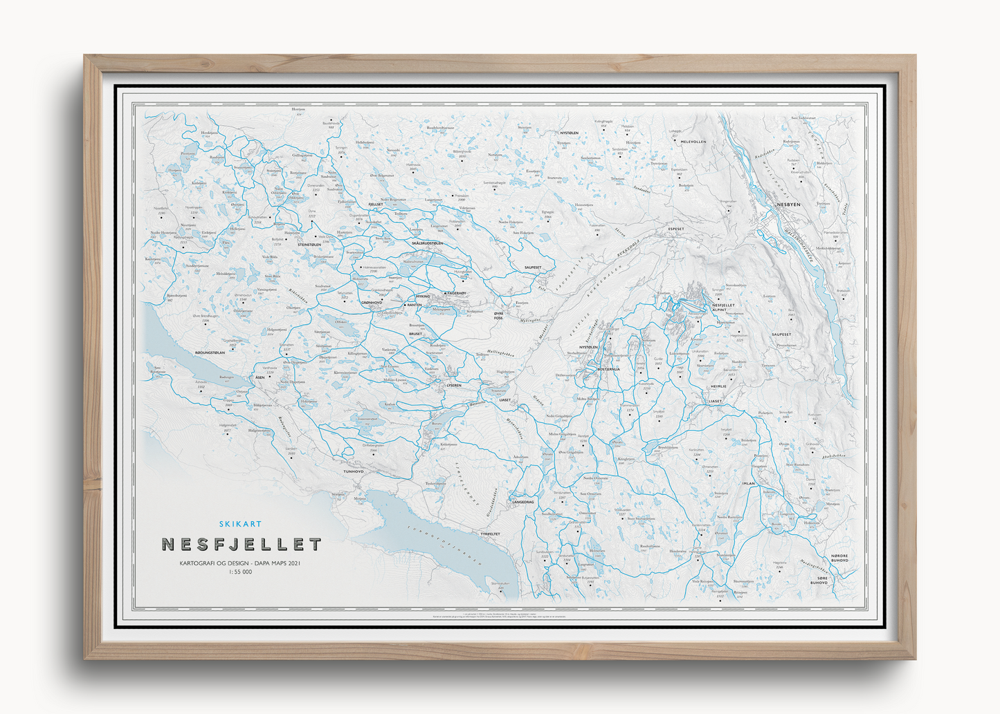 Skikart Nesfjellet
