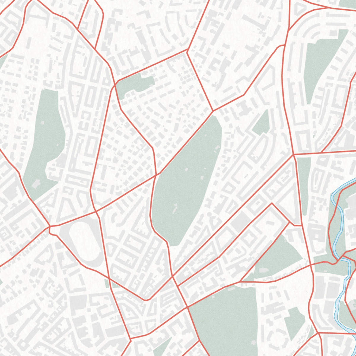 Oslo sykkelkart - uten navn (50x70 cm) - Dapa Maps