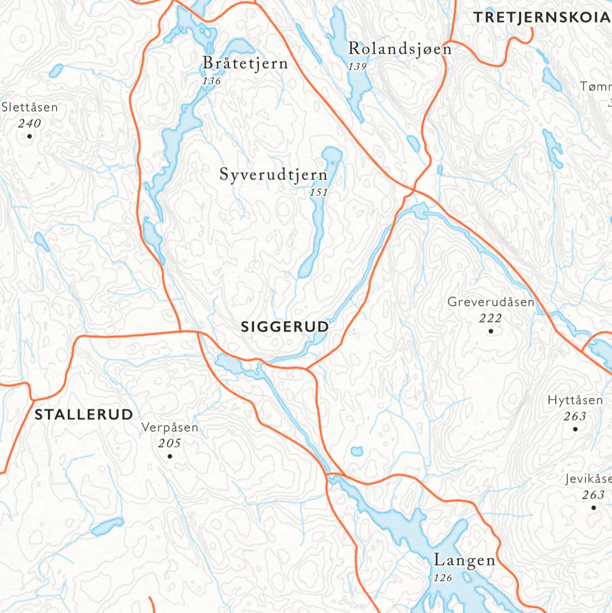 Sykkelkart Østmarka (50x70 cm) - Dapa Maps