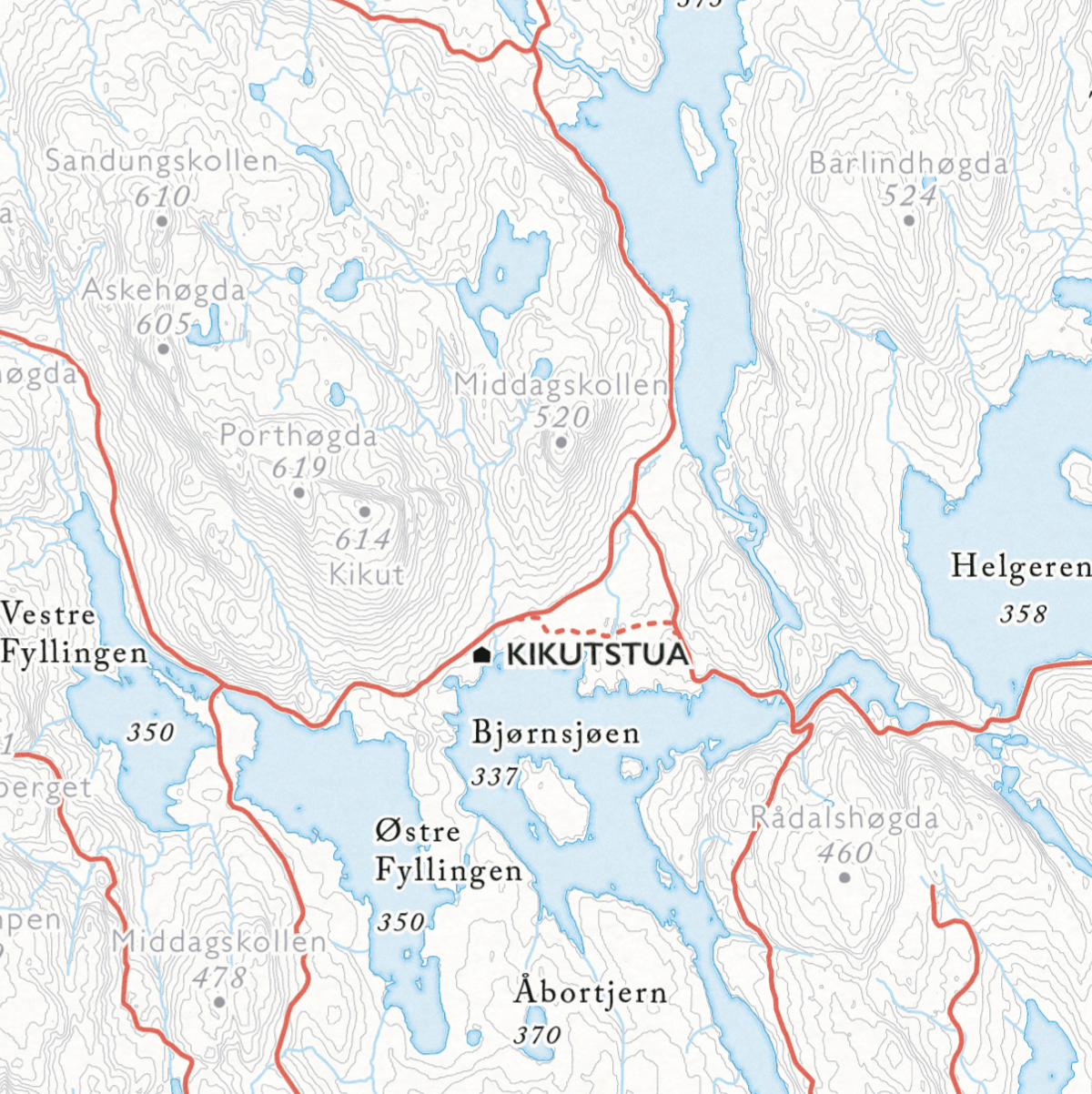 Sykkelkart Oslo Nordmark (50x70 cm) - Dapa Maps