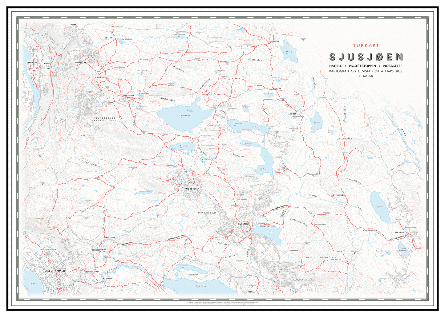 Turkart Sjusjøen