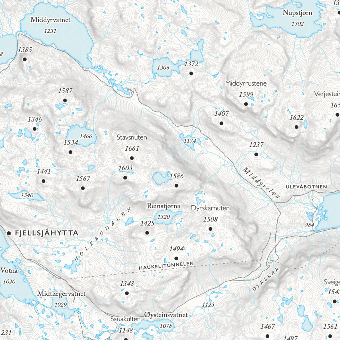 Skikart Haukelifjell
