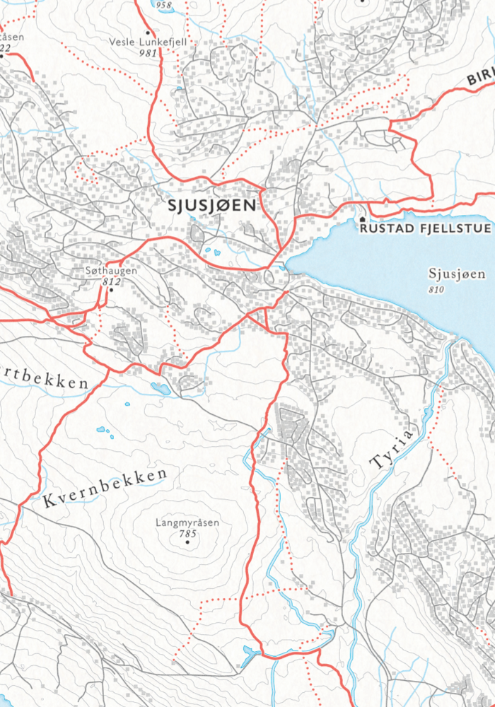 Turkart Sjusjøen