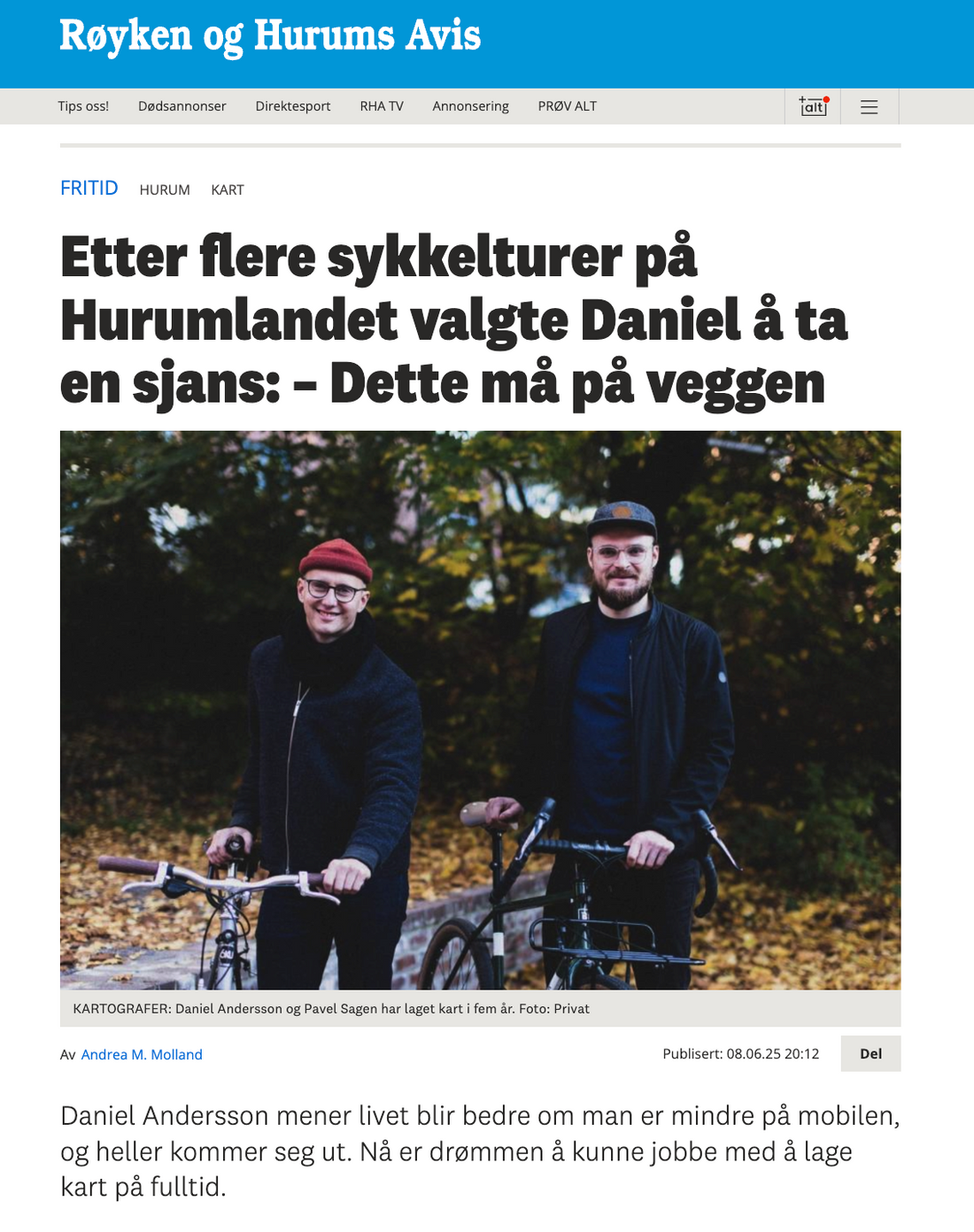 Omtale i Røyken og Hurums Avis