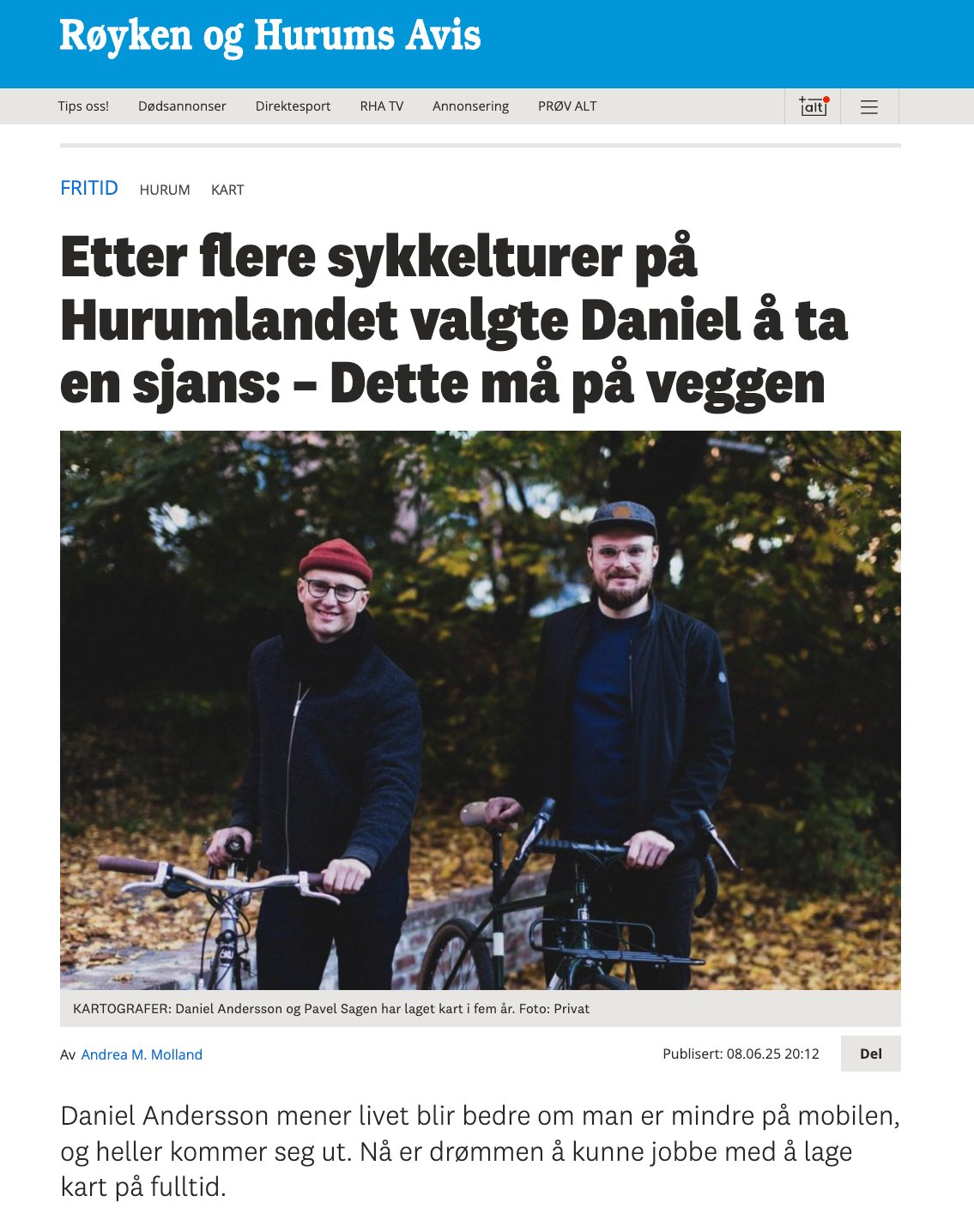 Omtale i Røyken og Hurums Avis