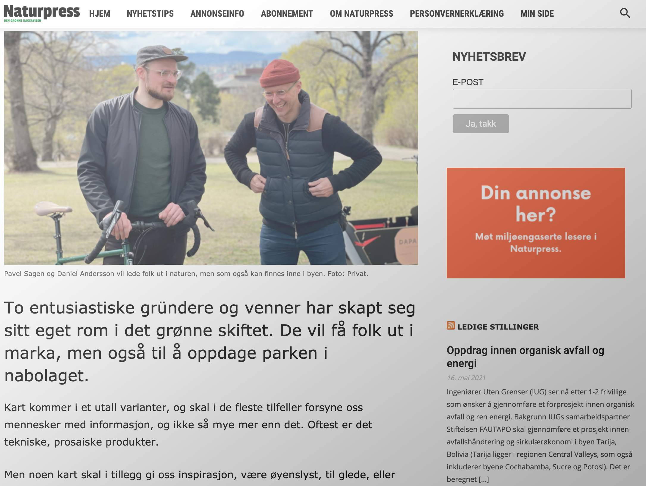 Omtale fra Naturpress - Dapa Maps