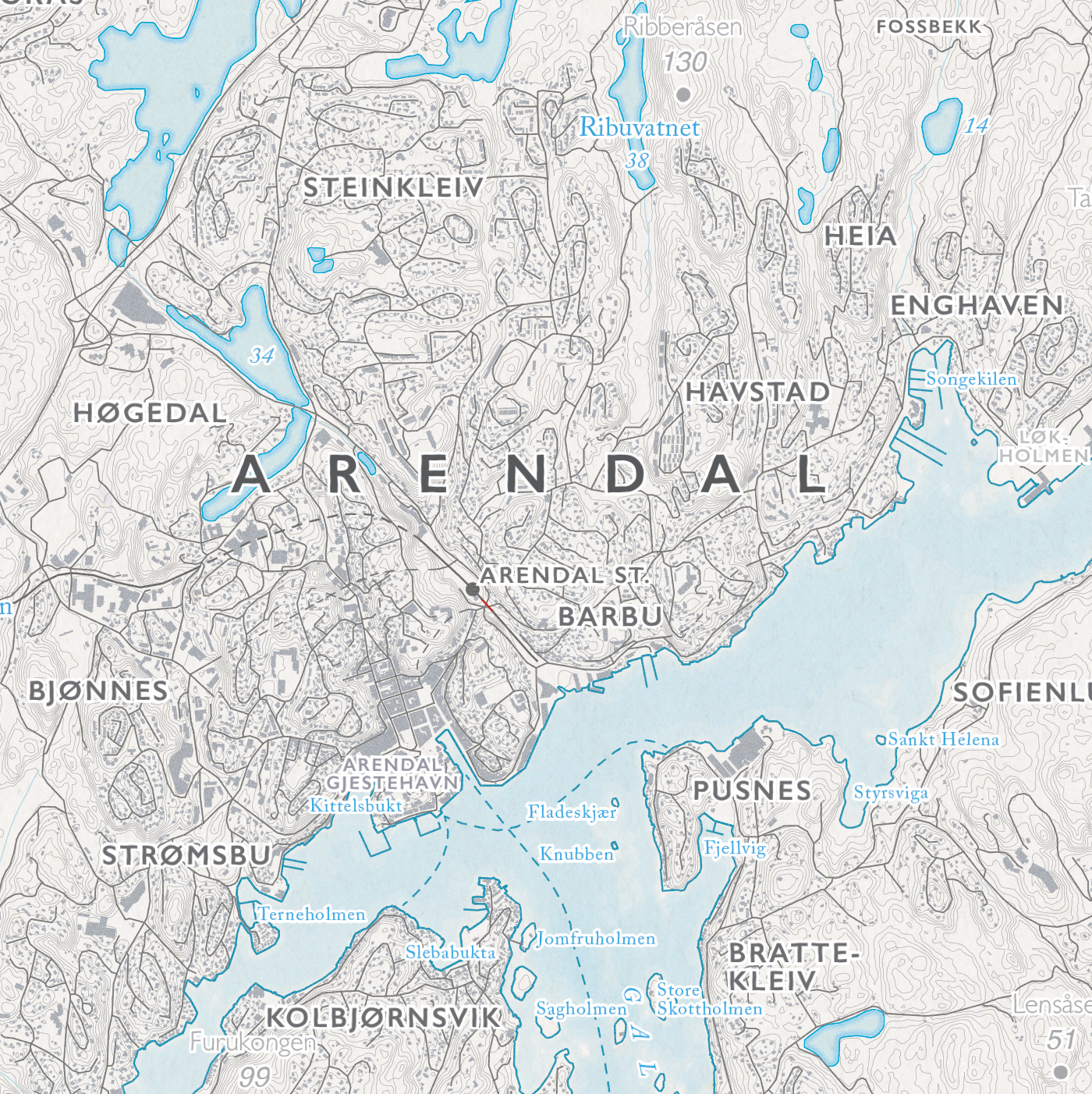 Skjærgårdskart Arendal