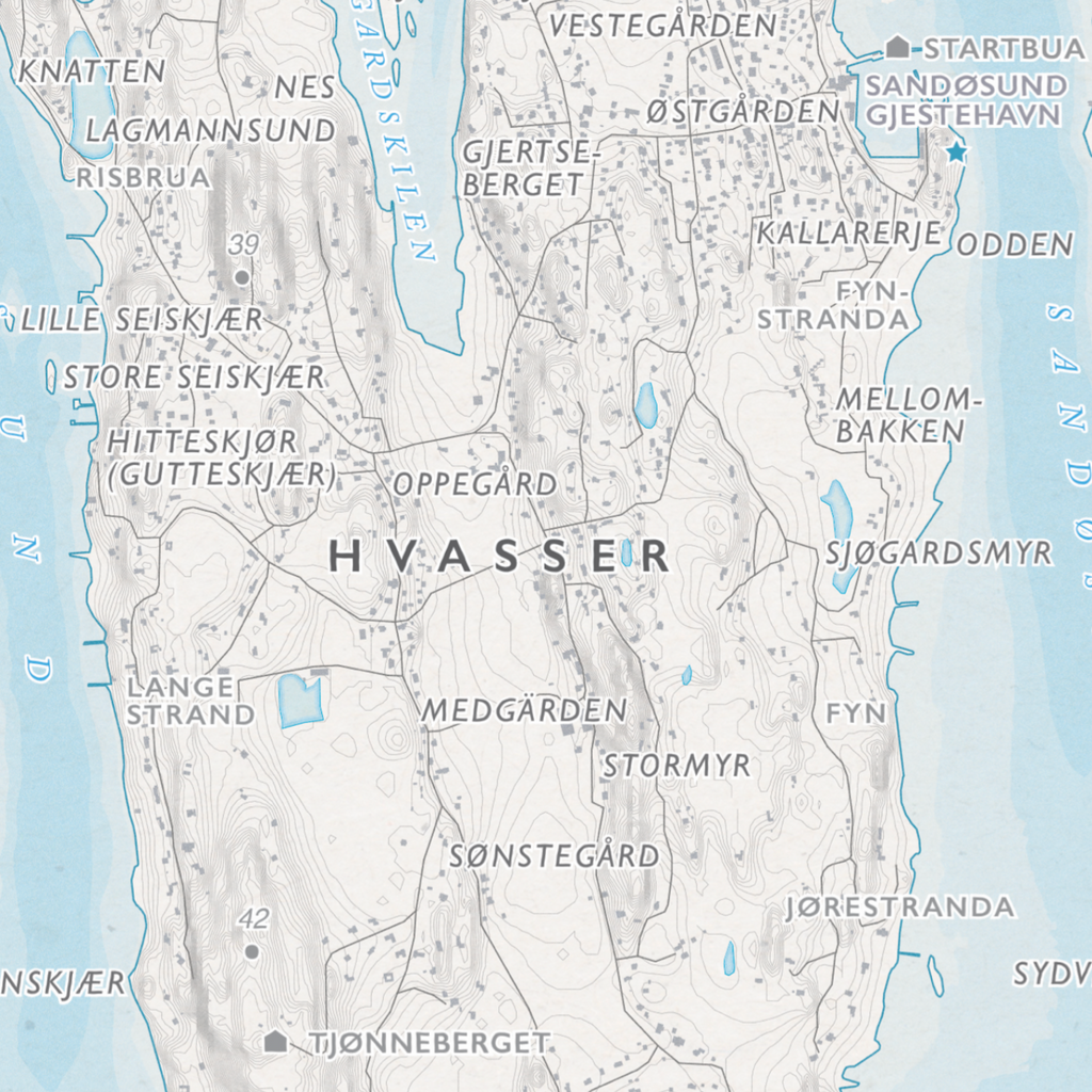Historisk skjærgårdskart Hvasser