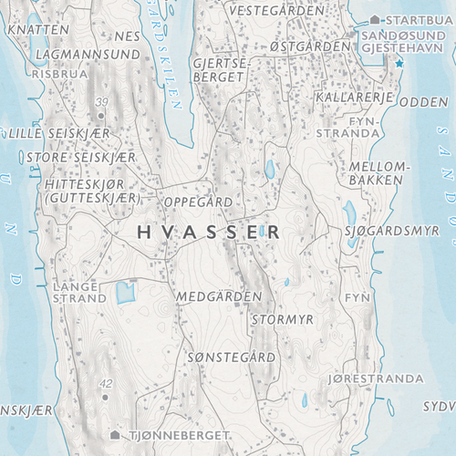 Historisk skjærgårdskart Hvasser