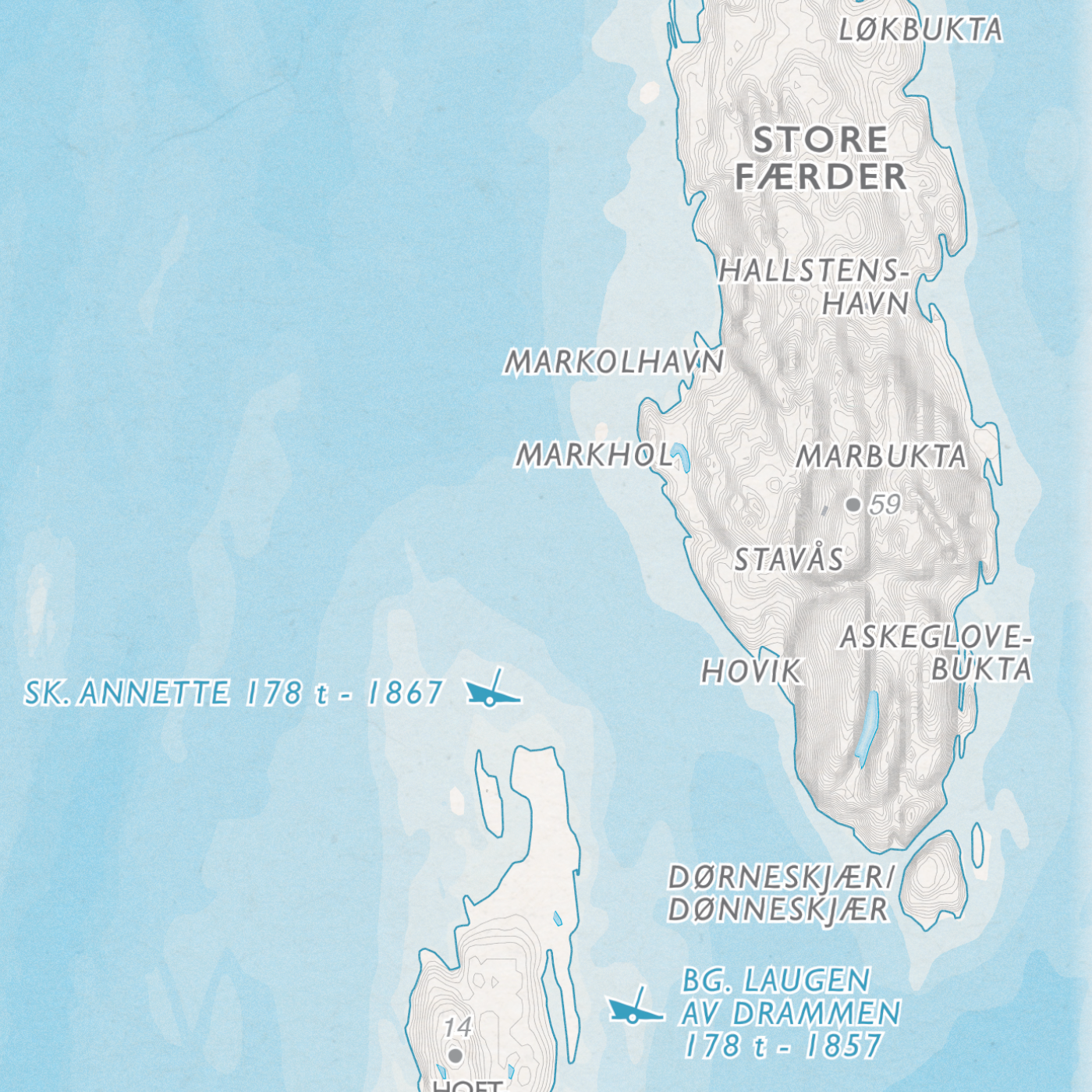 Historisk skjærgårdskart Hvasser